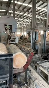 Operating Industrial Band Saw