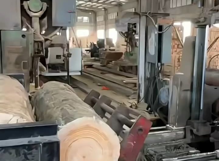 Operating Industrial Band Saw