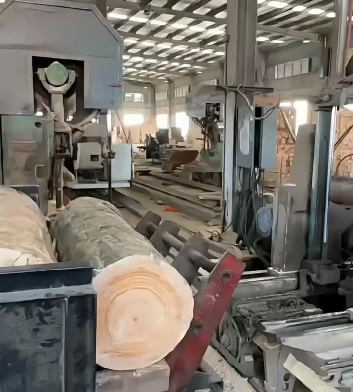 Operating Industrial Band Saw