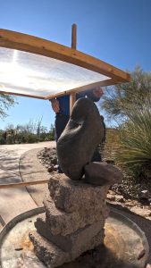 Rock bursting under a solar death ray