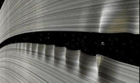 Saturn's A ring being shaped by the moon Daphnis