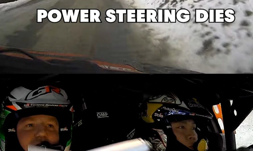 Takamoto Katsuta’s power steering dies and his co-driver Aaron Johnston saves the day