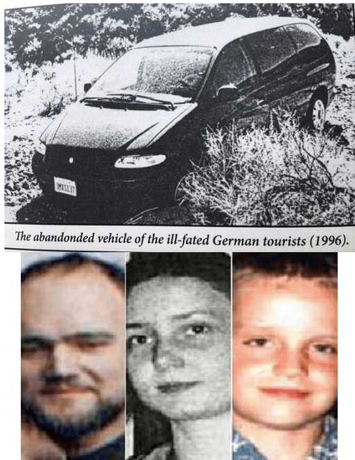 The "Death Valley Germans" is an incident of a family of four tourists from Germany who went missing in Death Valley National Park, on 23 July 1996. The family were discovered in 2009 by experienced hikers, Tom Mahood and Les Walker
