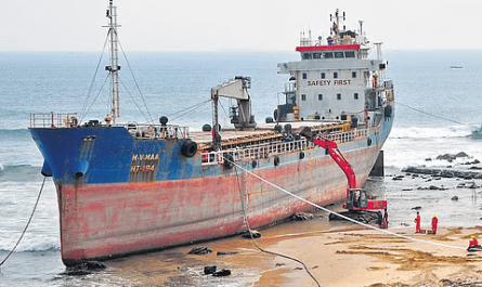 The MV Maa, a ship which grounded in Vishakapatnam, India, is going to be turned into a hotel