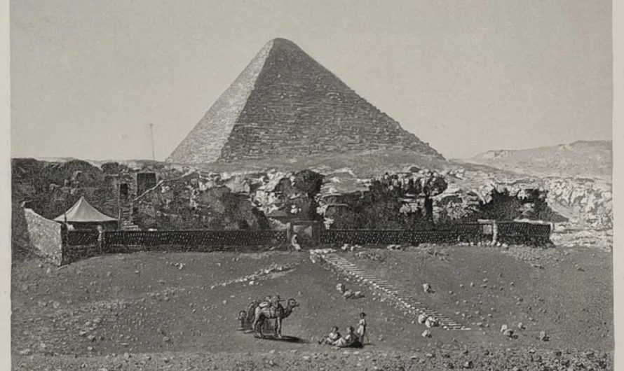 The first image of the pyramids after a daguerreotype