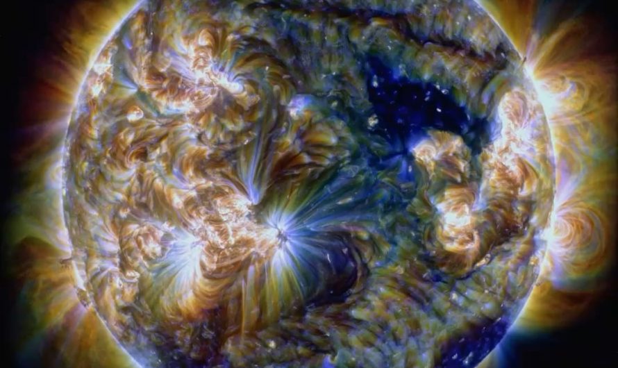 The most recent footage of the sun. Using different combinations of wavelengths from SDO