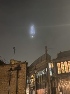The shard (London) looking like an alien hq.