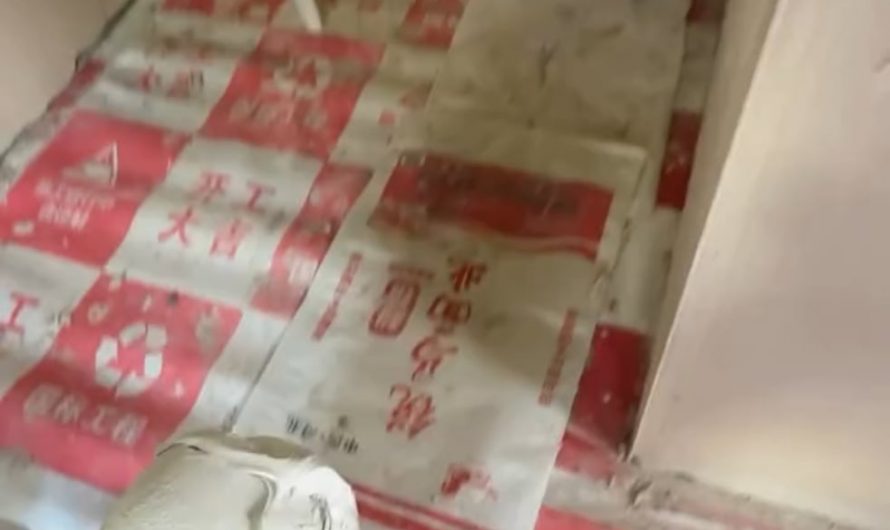 The smooth application of wall putty