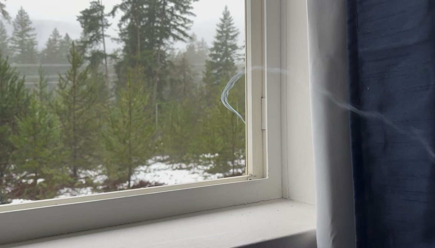 The way incense smoke flows in through this open window