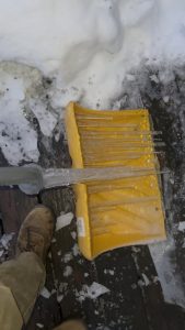 The way the icicles break off this shovel