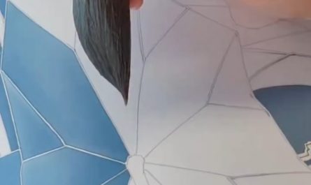 The way the ink/paint fills up the shape, then dries out is mesmerizing