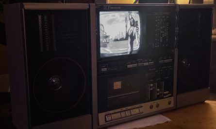 This boombox has a TV in it.