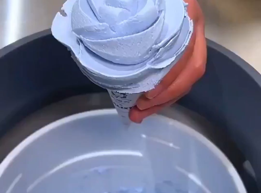 This ice cream arranged in a floral style is amazingly done