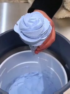 This ice cream arranged in a floral style is amazingly done