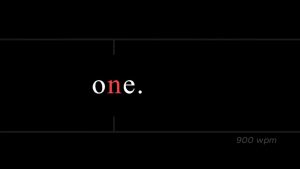 This speed reading training starts at 300wpm and end at 900wpm