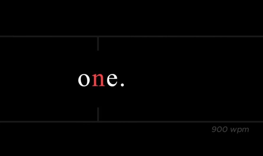 This speed reading training starts at 300wpm and end at 900wpm