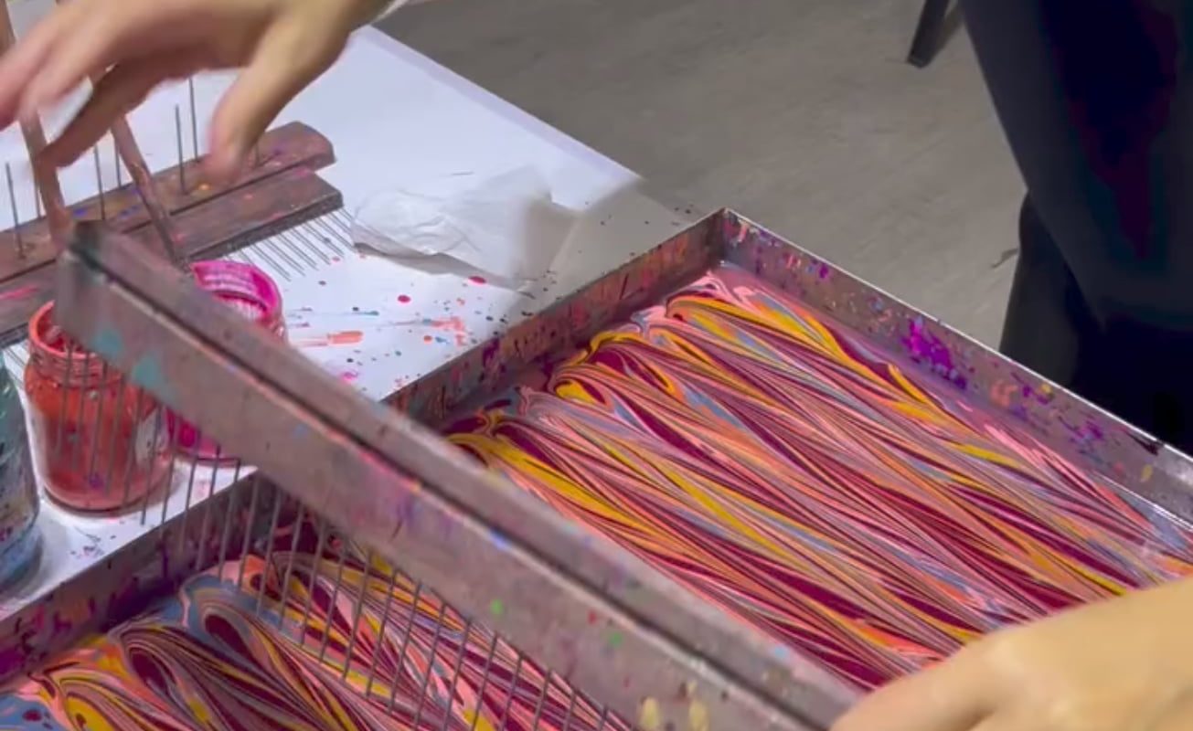 Turkish paper marbling (ebru)