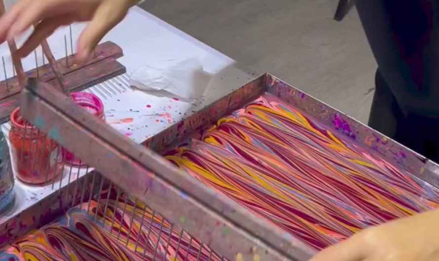 Turkish paper marbling (ebru)