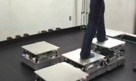 VR floor that shuffles itself under your feet while you walk