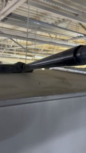 Vacuuming AC ductwork and static electricity is created making dust jump towards vacuum tube