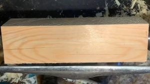 Wooden turning a male and female piece by eye