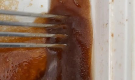 You can see the fat mixed in the sauce separating