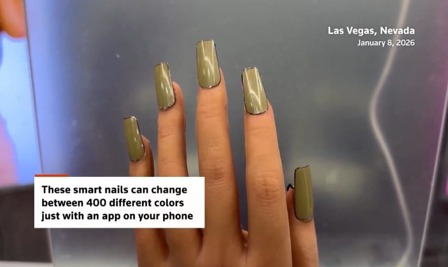digital beauty brand company iPolish unveiled smart color-changing press-on nails at CES 2026 that can flip between over 400 shades in as little as five seconds