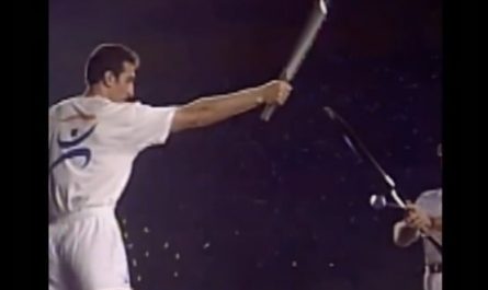 1992 Olympic torch lighting