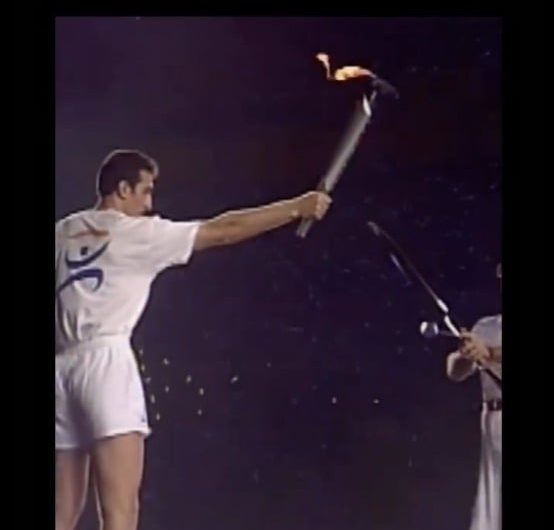 1992 Olympic torch lighting