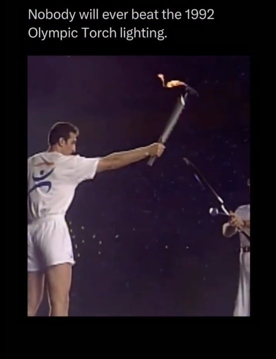 1992 Olympic torch lighting