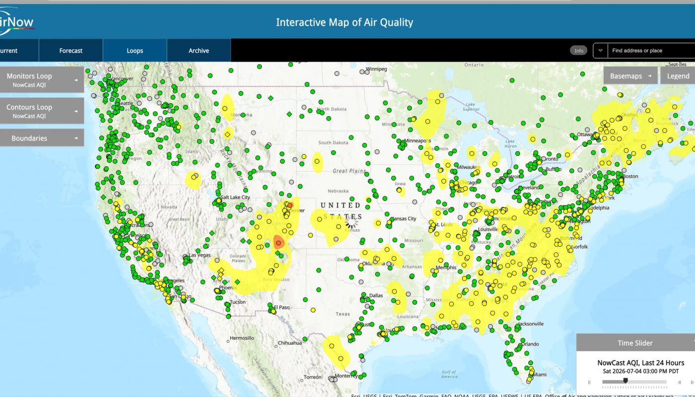 4th of July Air Quality Across the US