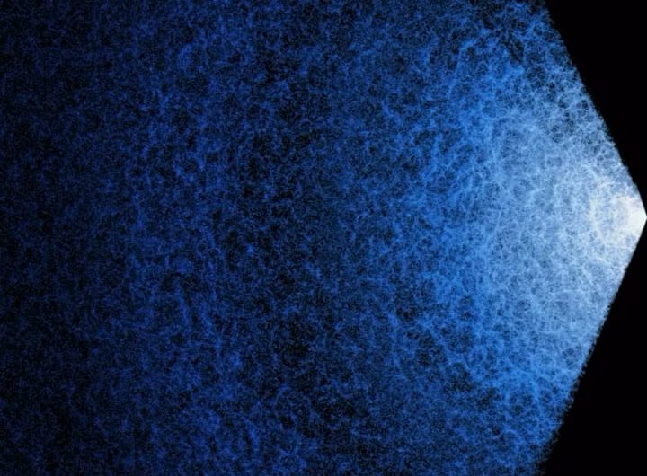 A 3D map of the universe where every single point of light is an entire galaxy