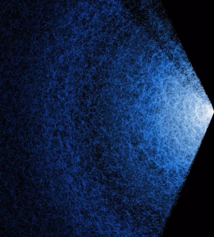 A 3D map of the universe where every single point of light is an entire galaxy