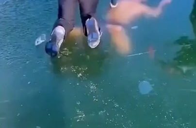 A Slovak ice swimmer narrowly escaped death after becoming disoriented beneath a frozen lake and struggling to find the exit. He was rescued after finding his way back with the help of a safety rope and his team