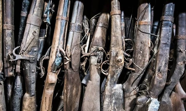 A collection of homemade rifles, shotguns, and muskets, crafted from scrap metal for poaching, was seized across various African national parks.