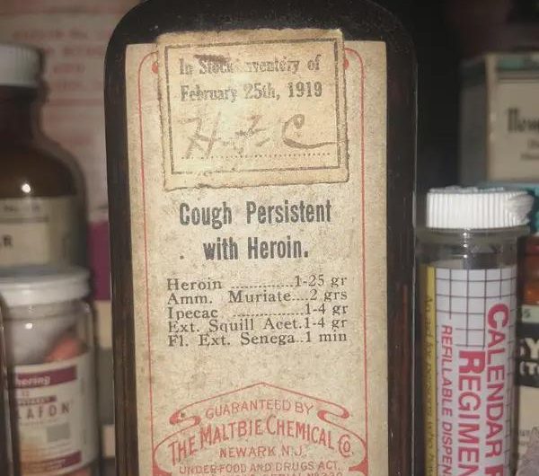 A cough medicine from 1919.