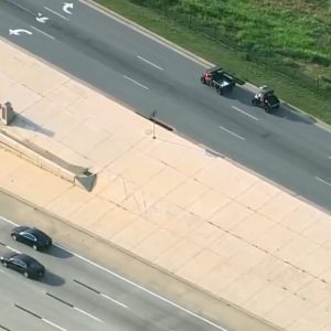 A cow got loose on the highway in Oklahoma, so they called in a cowboy to handle it.
