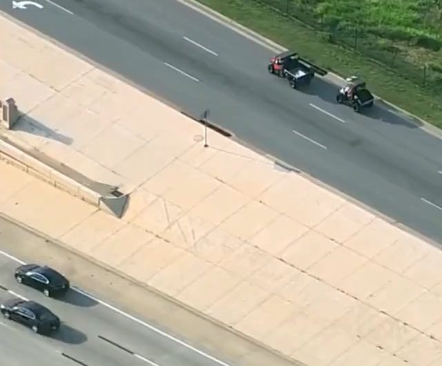 A cow got loose on the highway in Oklahoma, so they called in a cowboy to handle it.
