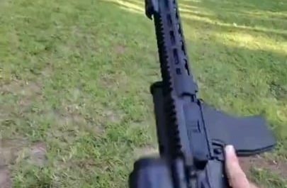 A custom mechanical target setup tuned to play a national anthem when hit with precise shots.