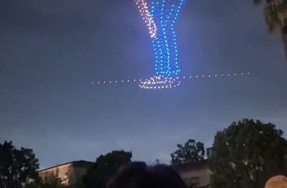 A drone show fireworks fart