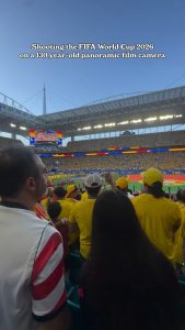 A man shot the FIFA World Cup 2026 with a panoramic camera from 1896