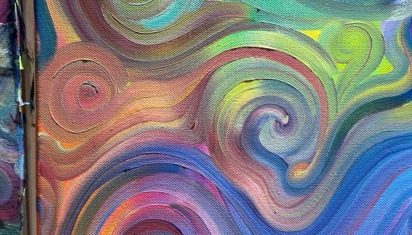 A smooth brushstroke