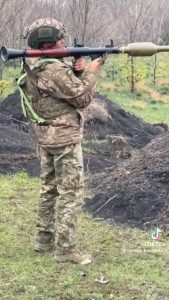 A soldier training with RPG accidentally lands trickshot with bouncing warhead.
