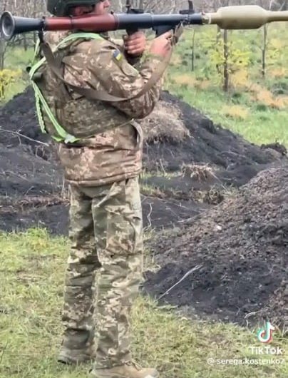 A soldier training with RPG accidentally lands trickshot with bouncing warhead.