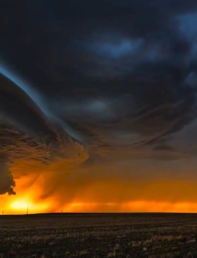 A supercell spotted over Nebraska
