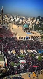 Aerial shots of Tehran as an estimated 9 million turn out to mourn the Late Ayatollah Khamenei