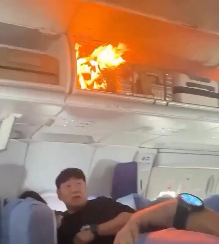“Air China flight made an emergency landing in Shanghai, the airline said, after a lithium battery in a passenger's carry-on bag ignited.”