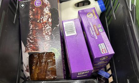 All my groceries were purple