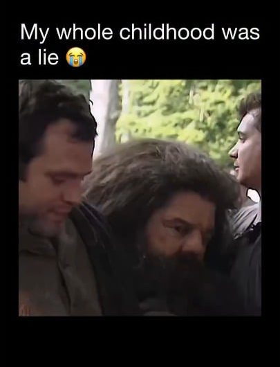 Am i the only one who thought Hagrid was real??!