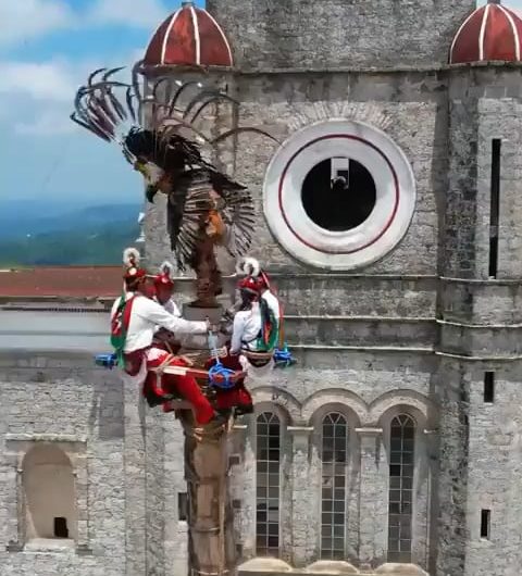 An Ancient Mexican tradition . Danza de los Voladores (Dance of the Flyers), also known as the Ritual of the Voladores. This ritual believed to be 1000 years old .